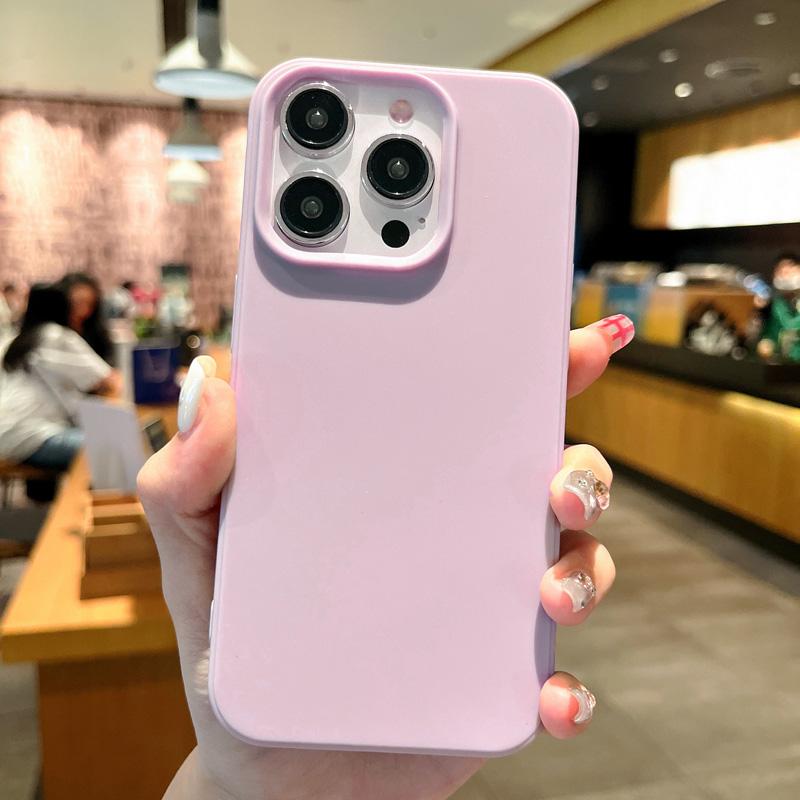 Fashion Candy Colors Soft Phone Case for IPhone 16 12 14 13 15 Pro Max 14Plus Camera Bumper Shock Protection Matte Cover Coque
