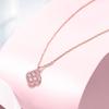 Clover Necklace for Symbol of Good 925 Pink Zirconia Birthday White Present [Free Bird] Four-leaf Women, Luck, Silver, Hypoallergenic, Pendant,
