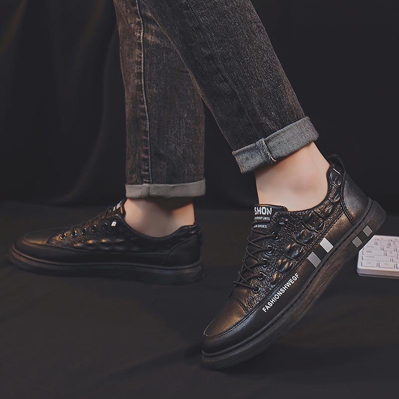 Мужская обувь Весна и осень Однослойные туфли Деловые повседневные белые туфли Мужские — фото 4