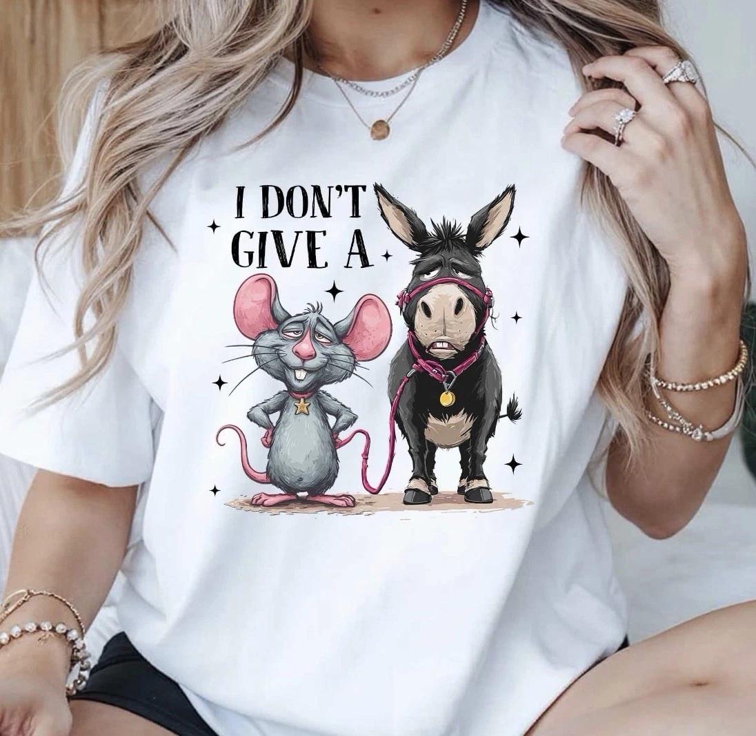 

I Don’t Give A Rats A** Funny Animated Custom 100% Cotton T-shirt Mens Tees Top Top Tee S-3XL XL