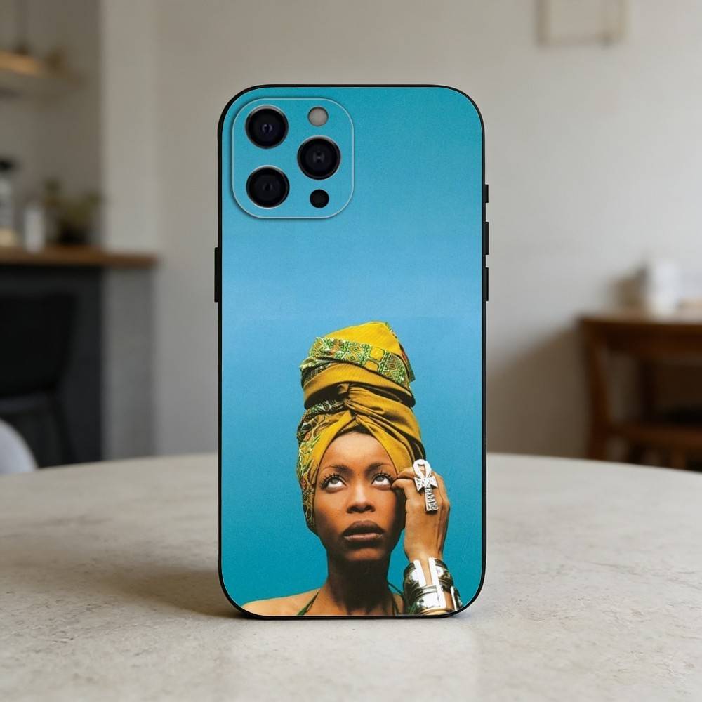 Erykah Badu Phone Case Silicone black Soft For IPhone 17,16,15,14,13,12,11,SE,Plus Pro Max