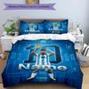 Messi Argentina Number Custom Name Personalized Name Bedding Set,Smooth Bed Linen for Bedroom Decor,Perfect Souvenir Gift for Soccer Lovers,Microfiber