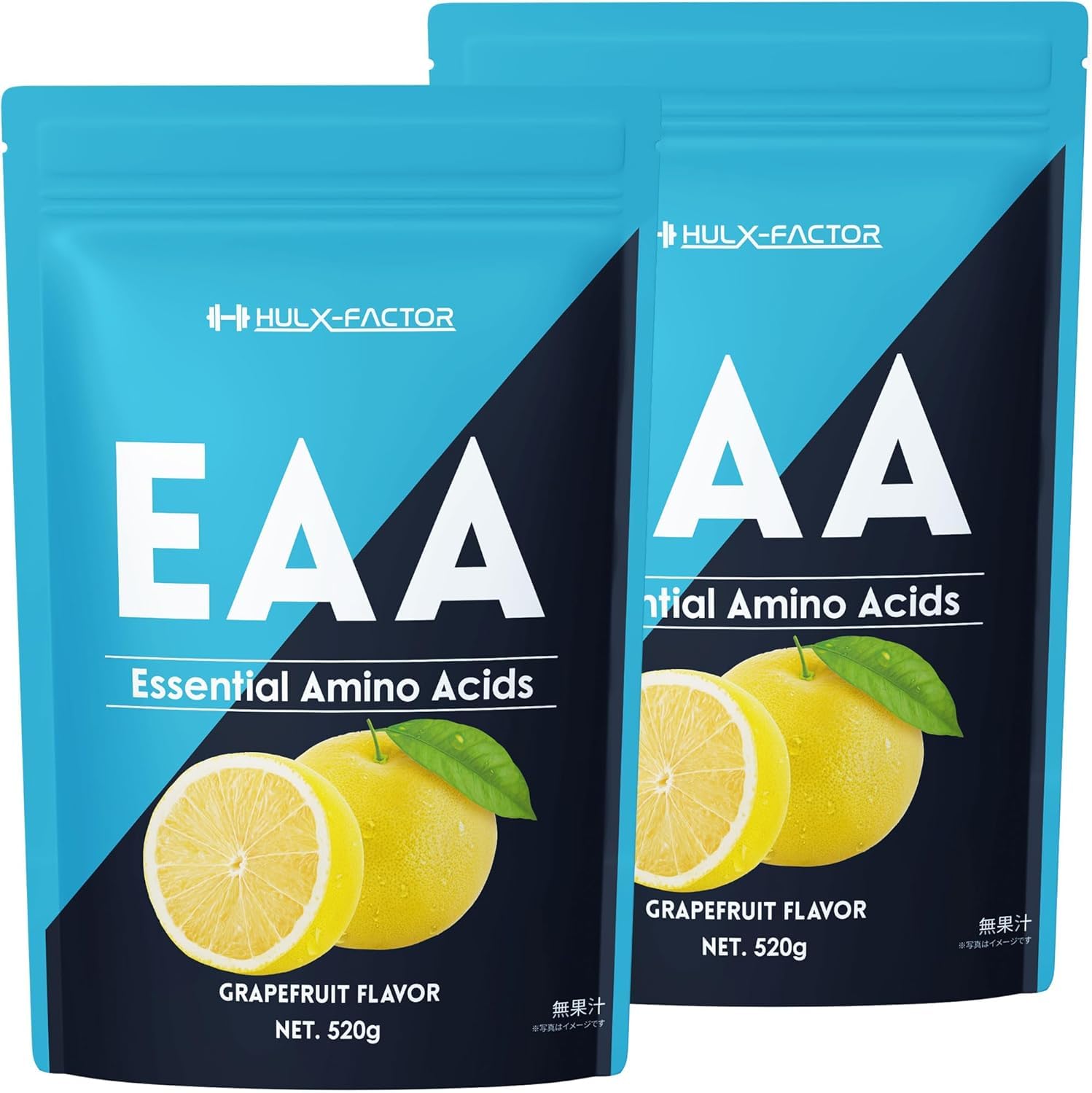 

Flavor 2 Bag Essential Amino Acid Supplement EAA No Artificial Sweeteners Hulk Factor 520g Made in Japan [Grapefruit Set]