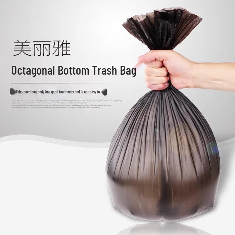 Meiliya Flat Mouth Black Trash Bags