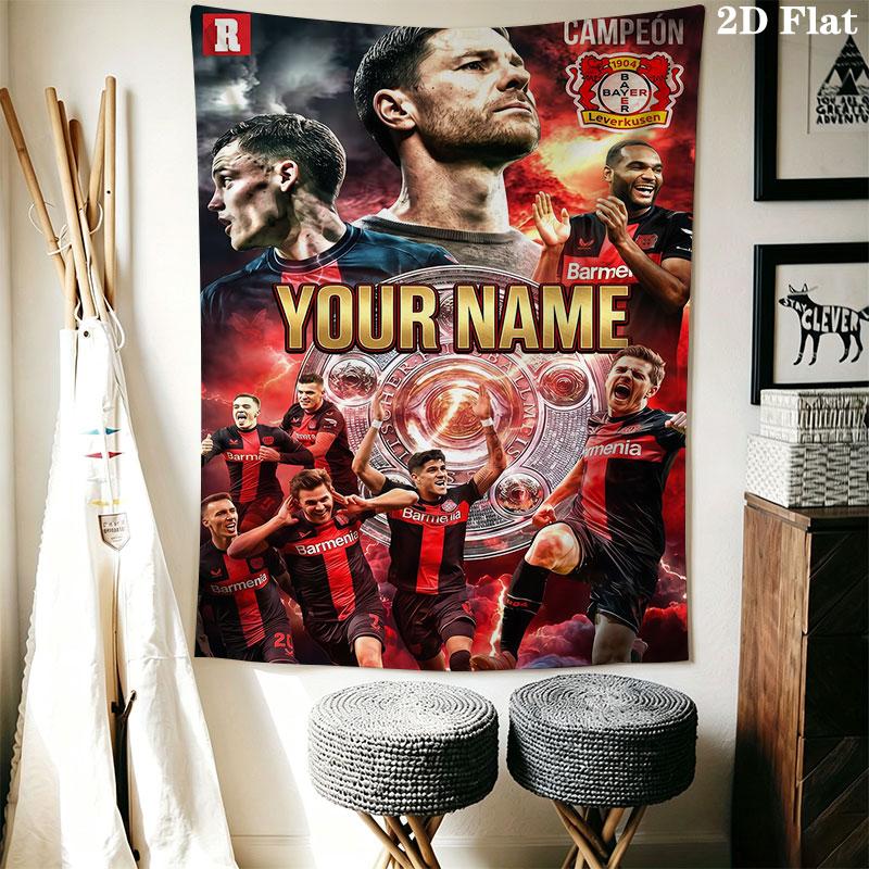 Custom Bayer Leverkusen Wall Hanging Printed Fabric Blanket Decorative Tapestries for Bedroom Living Room Home Decor