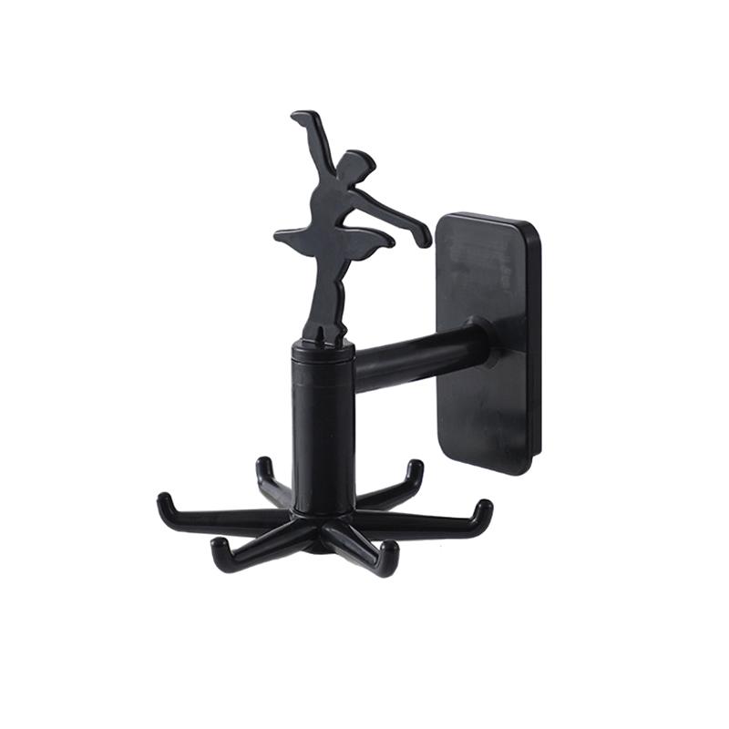 Upgraded Multi-Function Rotatable 6-Claw Hook 360 ° Seamless Punch Free Hook Jewelry Storage Hook Self Adhesive Home Hooks