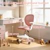 Silla Ergonómica de Estudio para Niños con Reposapiés Ajustable y Reposabrazos abatibles, Malla para Ordenador Infantil Oficina, Giratoria 360 grados para Habitación de Casa Dormitorio Sala de Estudio