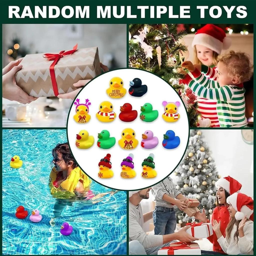 Christmas Rubber Duck Advent Calendar ,24 Days Christmas Countdown Calendar,24 Rubber Ducks for Boys Girls Christmas Party