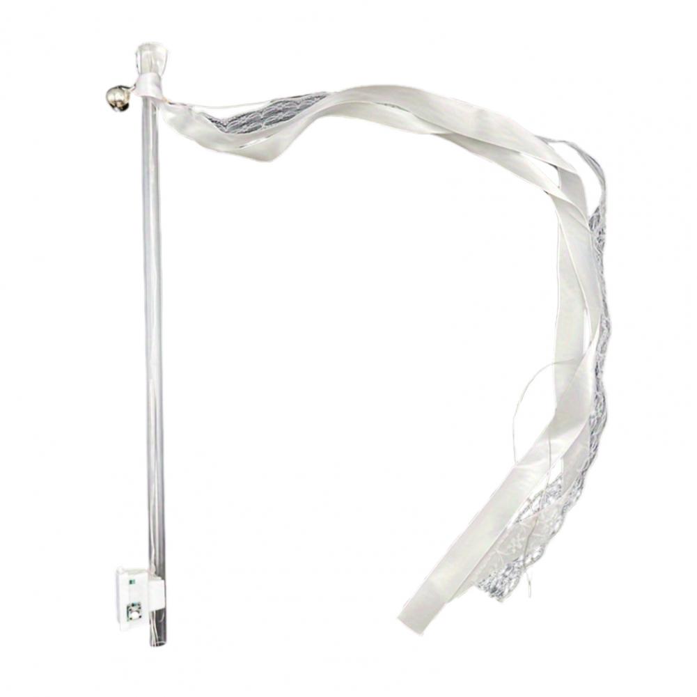 Ribbon Fairy Wand Light-up Wedding Wand Glow Lace And Ribbon Stick with Bell for Wedding Birthday Party New Year Celebration