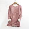 Women's Round Neck Top Printing Thickened Plush Cashmere Warm Long Top