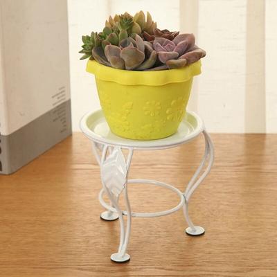 European Style Black Three-legged Plant Stand Iron Art Mini Iron Flower Rack Floor-standing White Mini Flowerpot Stand Balcony