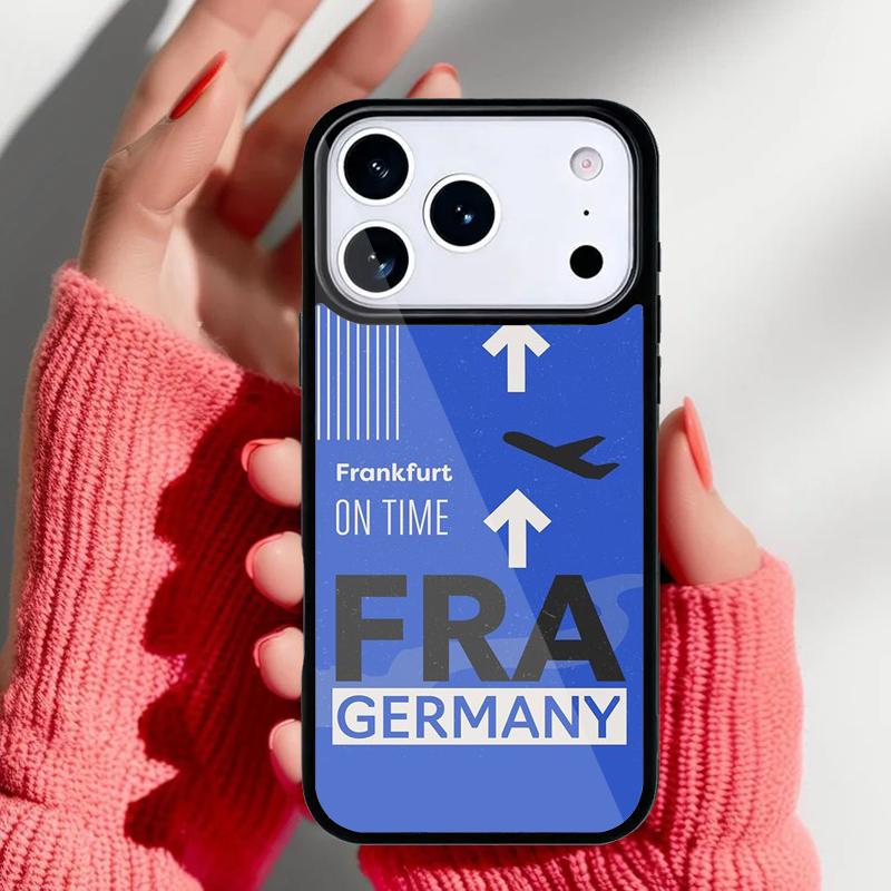 Funny Airport Code Phone Case for iPhone 17 16 15 14 13 Pro Max Back Cover for 12 11 Pro Coque