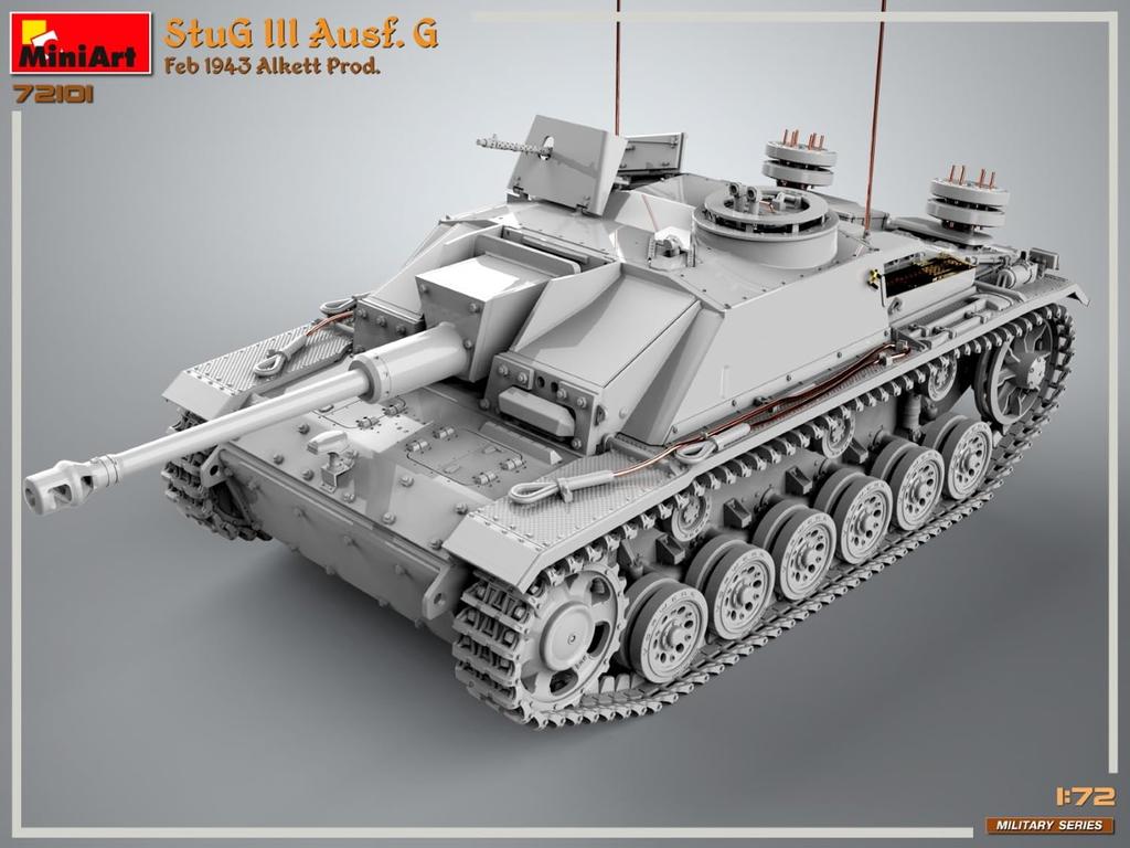 Miniart 3 Assault Gun Arquette February 1943 Plastic Model MA72101 1/72 No. Ausf.G