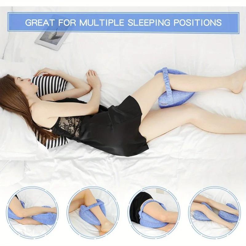 Memory Foam Leg Knee Foam Support Pillow Side Sleeper Sciatica Orthopedic Sciatica Back Hip Relief Pillow For Bed Sofa