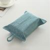 Elegant Fabric Tissue Box Cover with Hanging Rope Wall Mounted Napkin Dispenser Paper Towel Holder for Home and Office