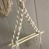 Nordic Wooden Stick Toilet Paper Holder Wall Hanging Hand-woven Tapestry Macrame Kitchen Bathroom Towel Rack Decoration