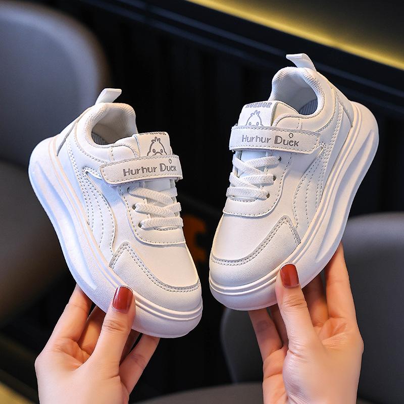

Little Yellow Duck Children s Little White Shoes Girls Bread Shoes Spring and Autumn New Boys Casual Board Shoes Sneakers 25 yards [inner length 16.5cm]