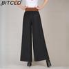 BITCED Women's Fashion Casual Solid Color Print Pants & Capris