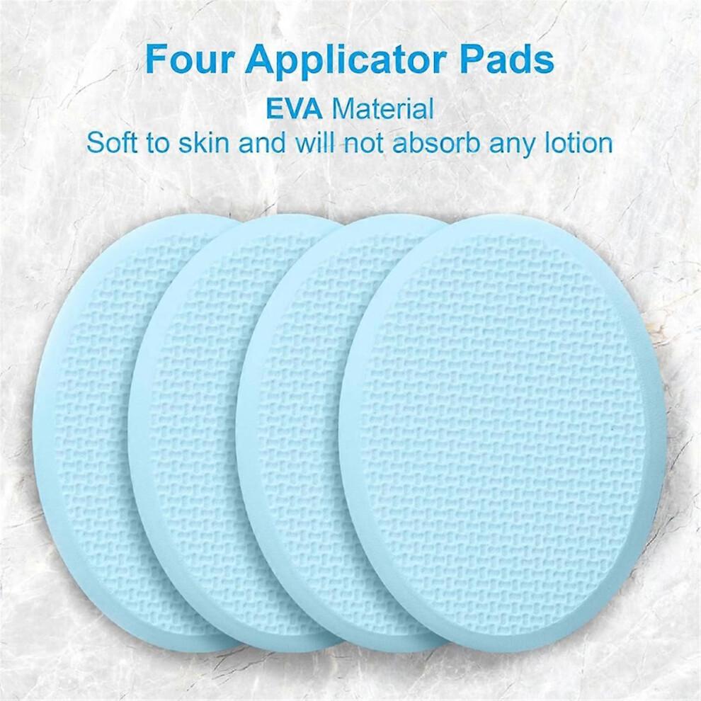 Lotion Applicator for Back, Feet, 4 Replaceable Pads with Long Handle, Back Sunscreen Applicator , A