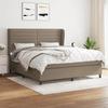 3128057 vidaXL Divan-lit Tapissier Avec Matelas Taupe 160x200 Cm Tissu