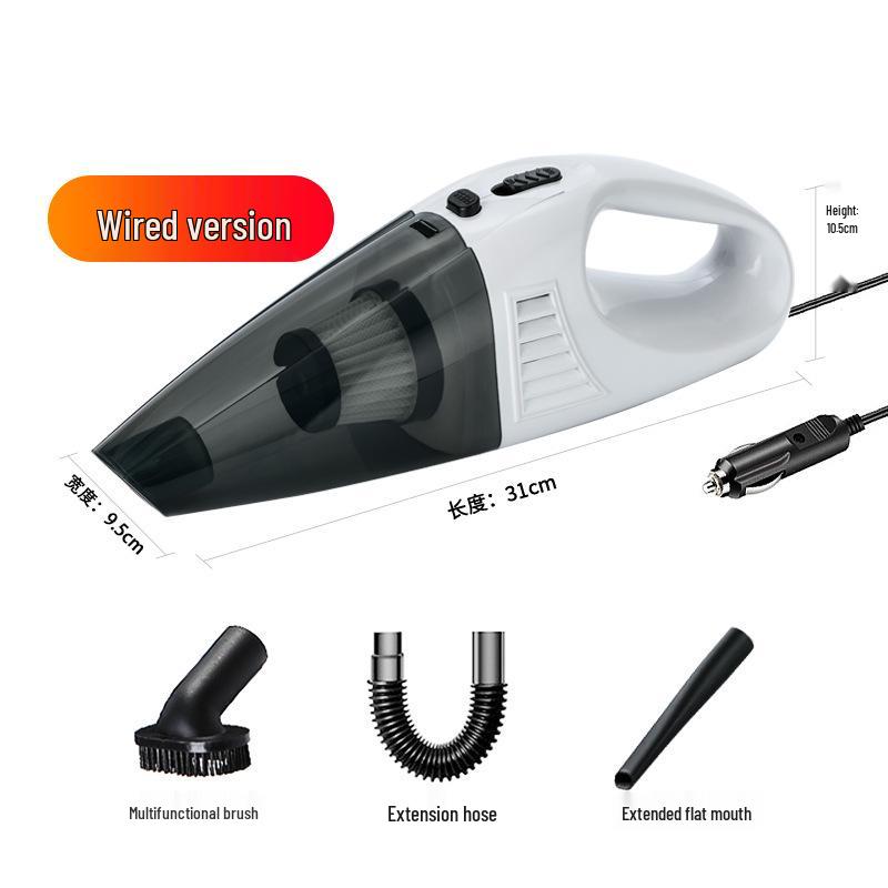 Super Powerful 120W Car Vacuum Cleaner, Wet & Dry, USB Charging