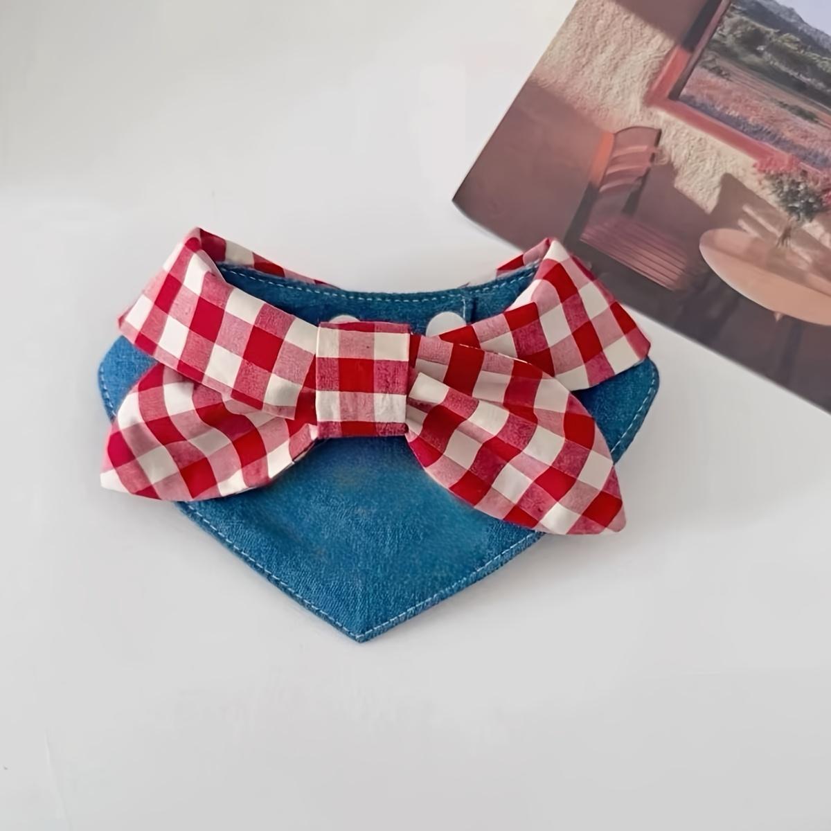 Pet Cute Bow Bib Pet Decorative Triangle Scarf XS