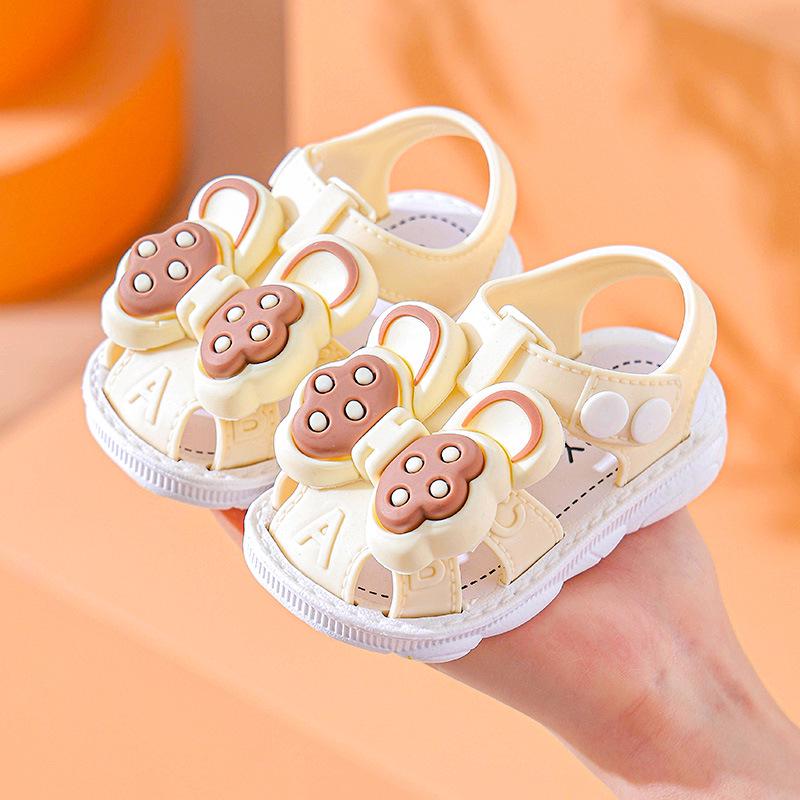 Summer Butterfly Non-Slip Toddler Sandals – Closed-Toe for Girls, Ages 1-3