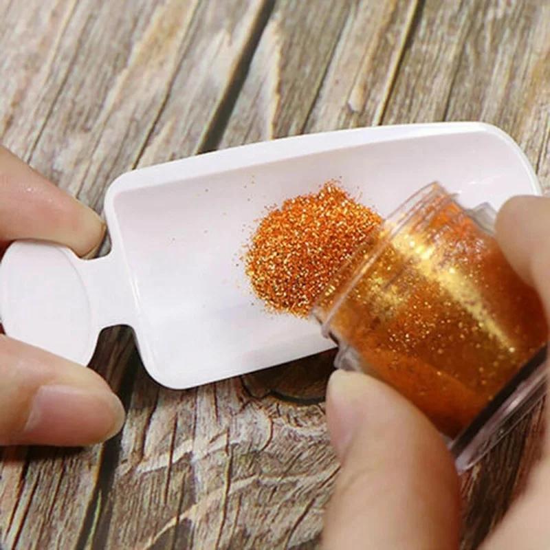Portable Nail Dipping Powder Recycling Tray Powder Nail Sequin Glitter Storage Box Manicure Tools Fingertip Beauty Accessories