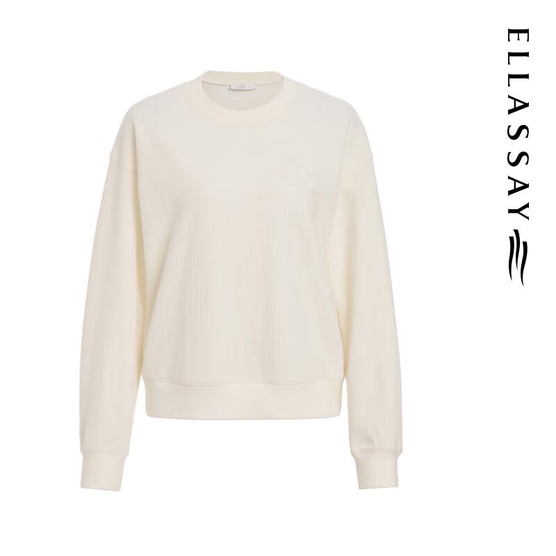 ELLASSAY Women's Merino Wool Blend Airy Round Neck Knit Sweater