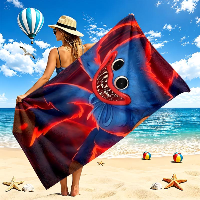Poppy Playtime Beach Towel Quick Dry Soft MicrofiberSand Resistant Oversized Cabana Bath Sheet for Swimming Pool Travel Gift