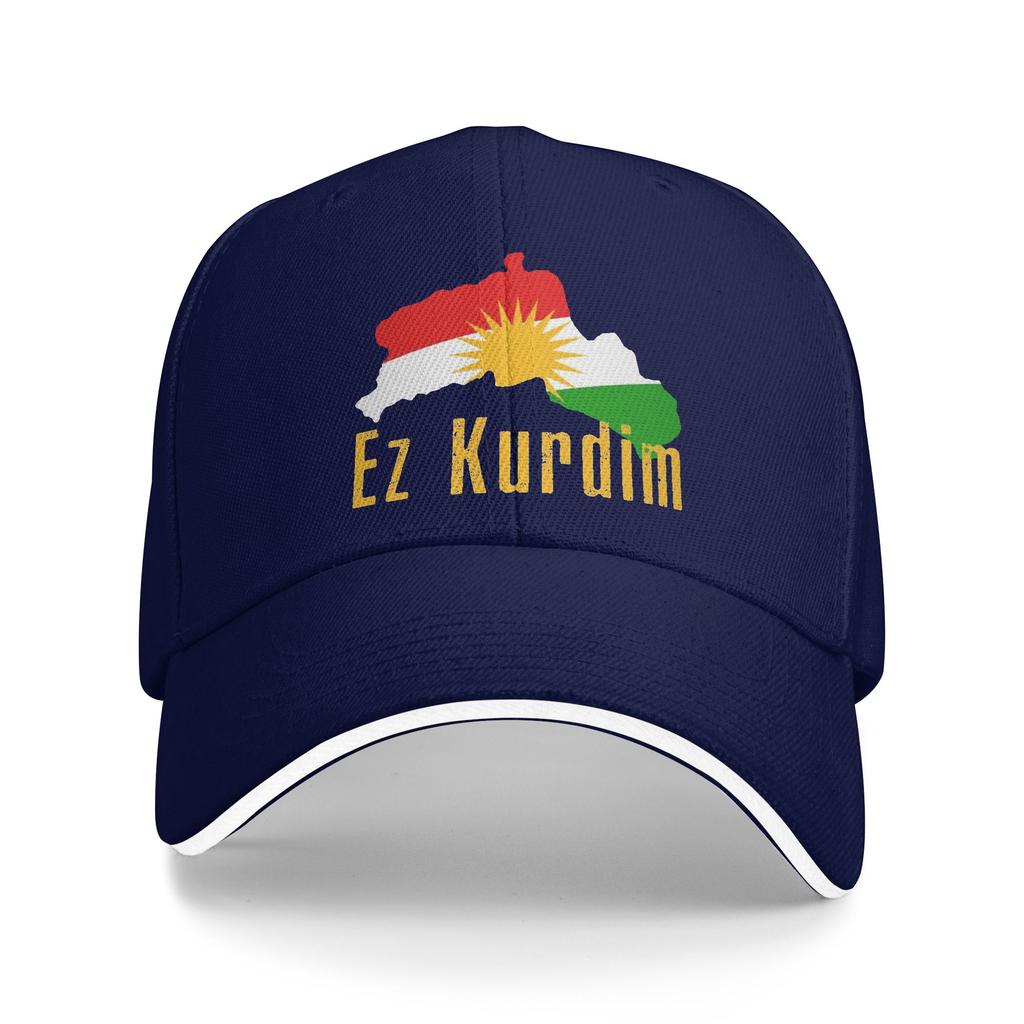 Baseball Cap KURDISTAN Map Ez Kurdim Outfit Unisex Women Baseball Caps  Hats Cap Unique Outdoor Summer Adjustable Snapback Cap
