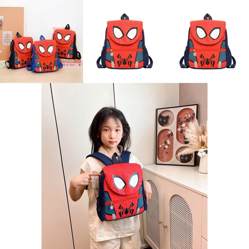 Cartoon Spider Man Pattern Kids Backpack With Breathable Oxford Fabric For Elementary School Students