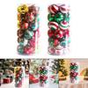 30Pcs Christmas Ball Ornament Drops Lightweight Photo Props Charm Pendants 2.36inch for Festival Party Favors Home Seasonal
