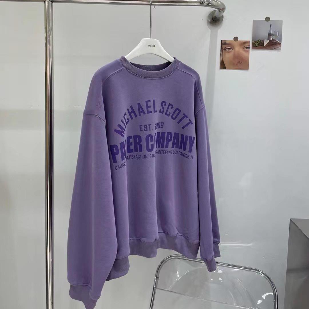 

Женские свободные свитера с длинным рукавом и круглым вырезом, женские топы, однотонные толстовки XXL фиолетовый