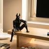 3D-gedruckte Anubis-Statue, Ägyptische Mythologie Sammlerstück Heimdekoration, Hochdetaillierte Schakalgott-Skulptur mit geschnitzter Muskulatur für Büro Gaming