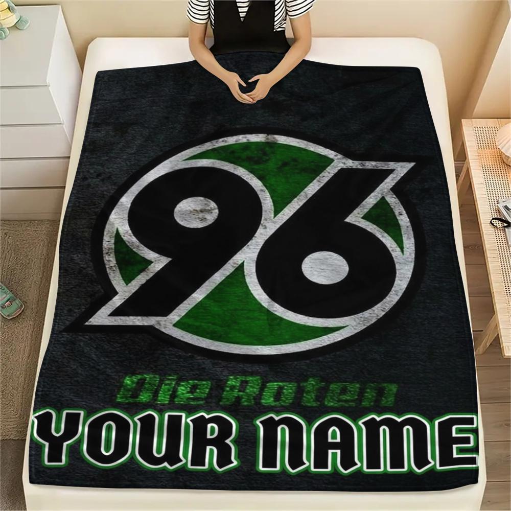 1PC Custom Name Hannover 96 Patterned Flannel Blanket Suitable For All Seasons for Home Decor Warmth and Comfort Gifts Holiday Present