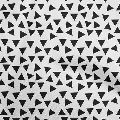 Cotton Flex Black Fabric Geometric Triangle Quilting Supplies Print Sewing Fabric by The Yard 40 Inch