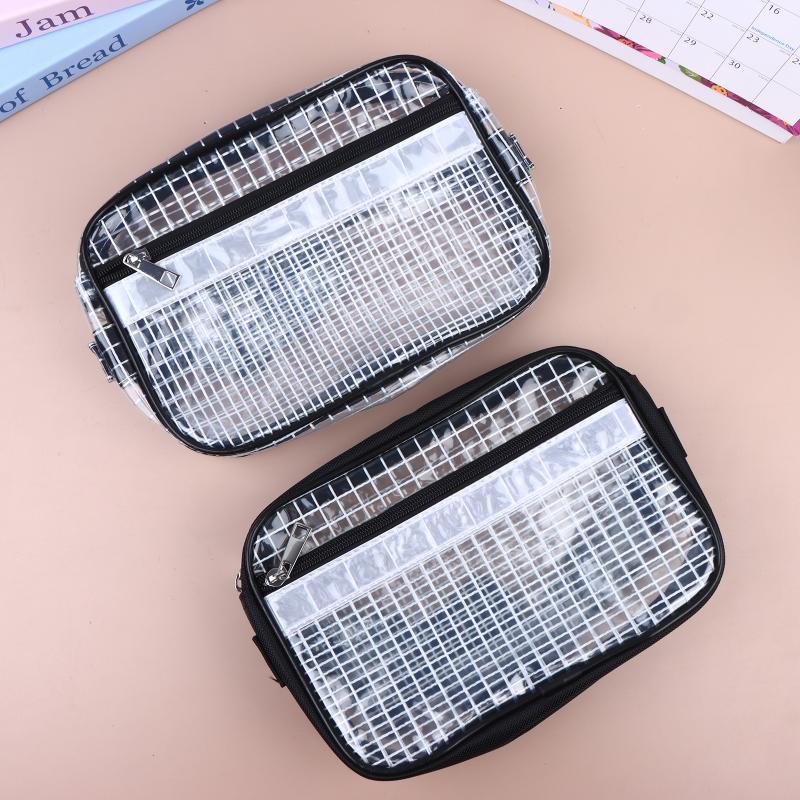 1Pcs Anti-static Transparent PVC Waist Bag Clear Mesh Tool Kit Fanny Pack Waterproof Portable Workshop Storage Organizer Bag