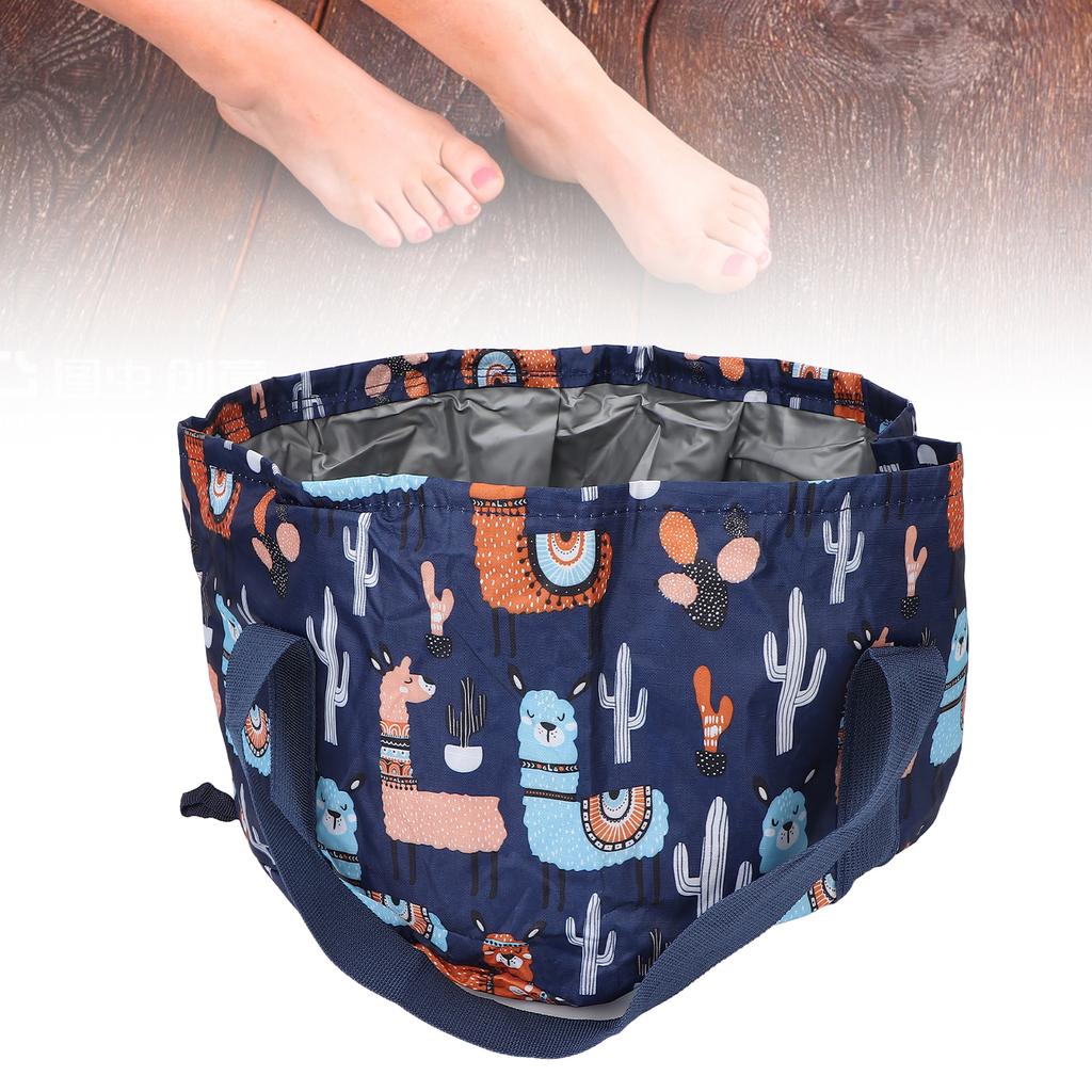 Zusammenklappbare Fußbadewanne 21L Faltbare Fußbadewanne Tasche für Außenbereich Waschen Camping