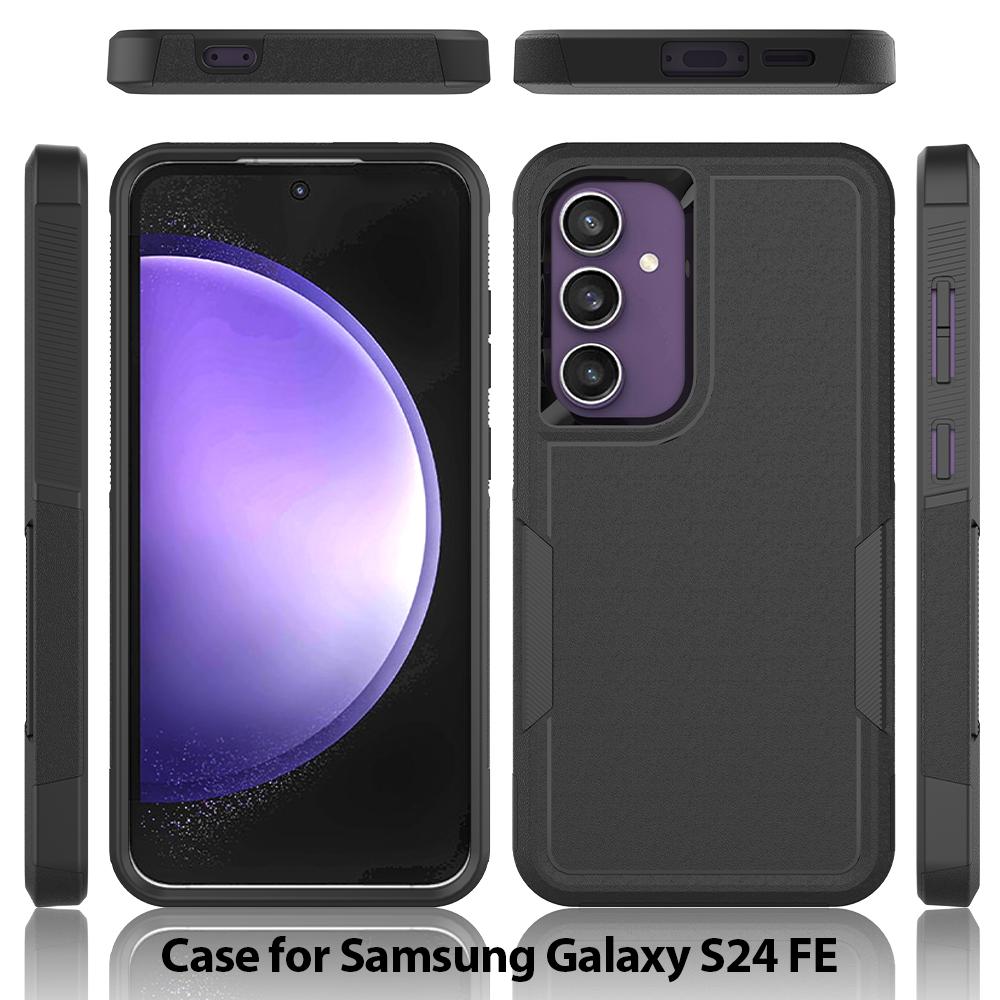 New TPU/PC Case for Samsung Galaxy S24 FE S25 Plus Ultra Edge S24+ Shockproof Phone Cover Armor Shell Dual Layer Protection Funda Capa