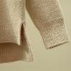 Women Knitting Sweater Turtleneck Long Tops Side Sleeve Thickened Knitting Split Hem Imitation Mink Pullover Sweater