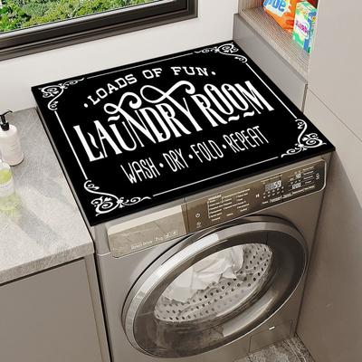 Semplice colore solido lavatrice frigorifero tavolo frigorifero microonde copertura antipolvere assorbente decorazione tappetino antiscivolo