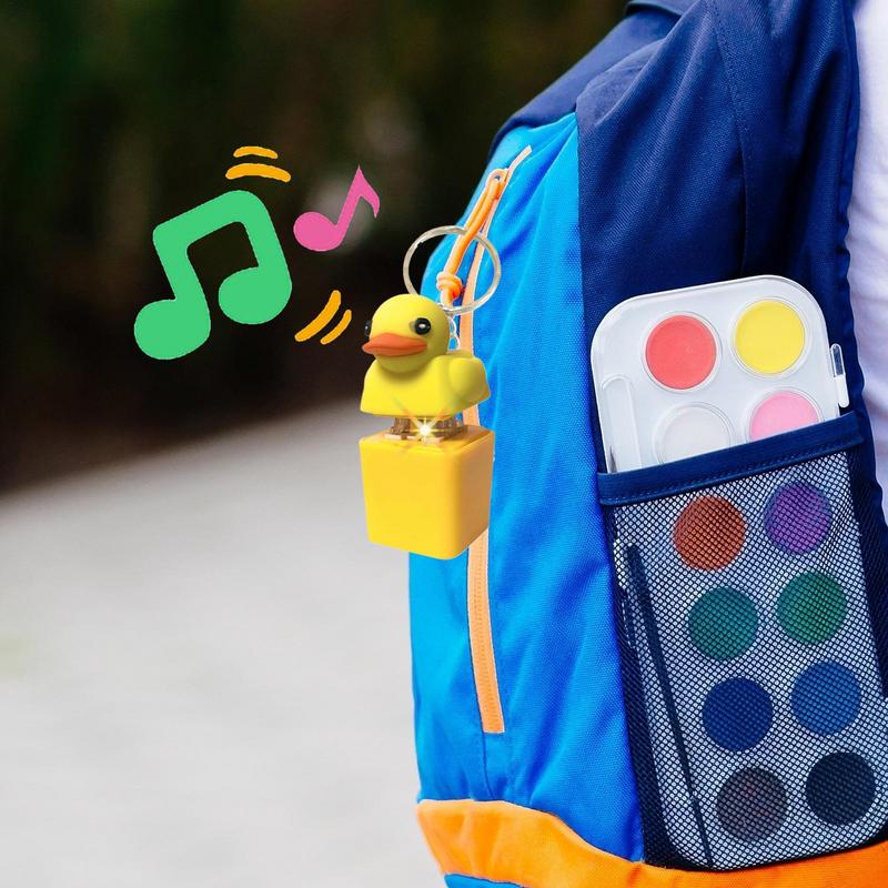 Duck Quacking Keyboard Button Toy Keychain Bag Pendant Sensory Toys Squeeze Anti Stress Relief Squishy Kids Birthday Gifts