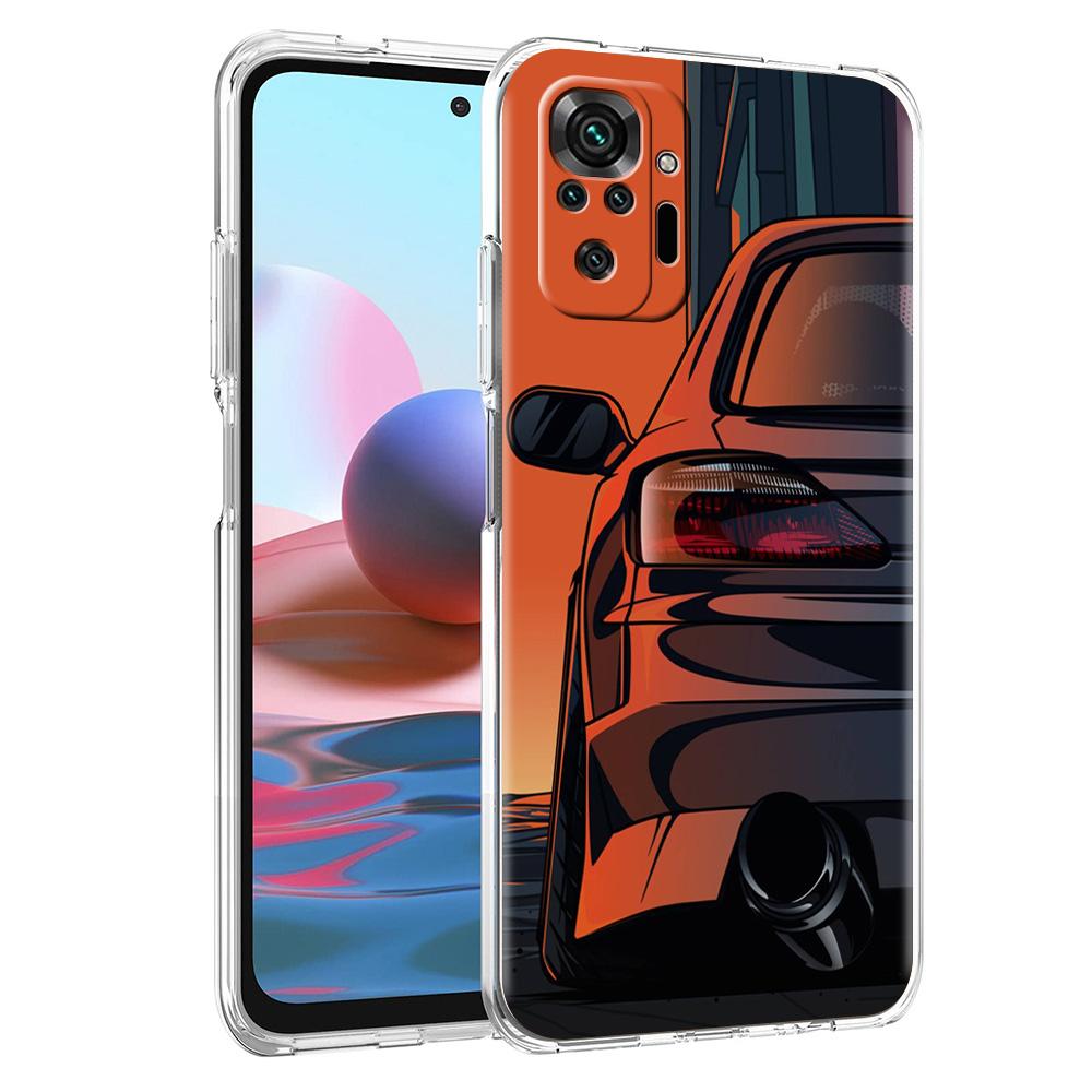 Phone Case For Xiaomi Redmi Note 15 14 5G 13 12 10 11 Pro Plus 4G 14C 13C 12C Soft TPU Cover Japan JDM Sports Cars Comic