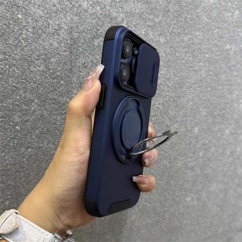 For  Rotating Ring Holder Lanyard Case for For Iphone 16 1 17 Pro Max 17 Air 14 Plus 11 13 12 Wrist Strap Bracket Cover