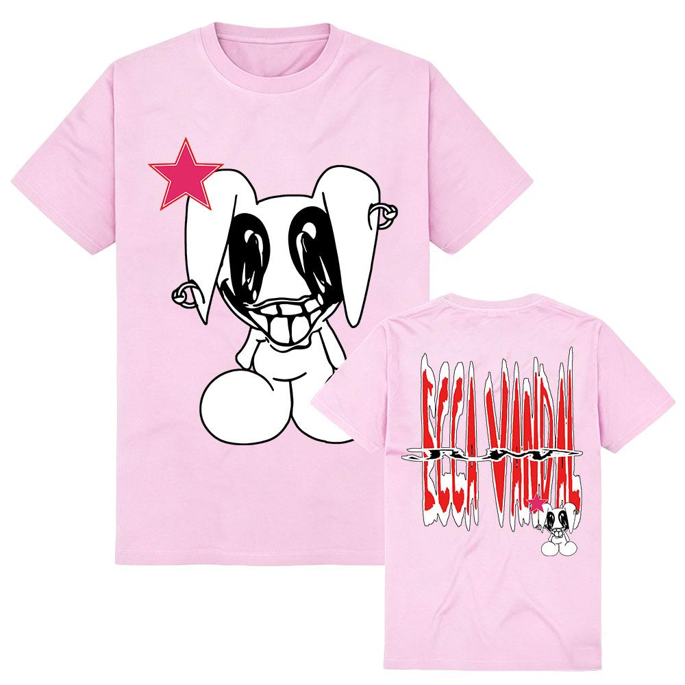 STAR BUNNY TEE ECCA VANDAL Singer Design T-shirt Graphic Print Merch Unisex Streetwear Cotton Short Sleeve Female Tshirts Soft