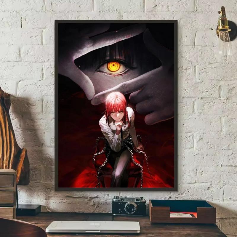 Chainsaw Man Anime Poster HD Art Sticky Wall Waterproof Home Living Room Bedroom Bar Aesthetic Decoration