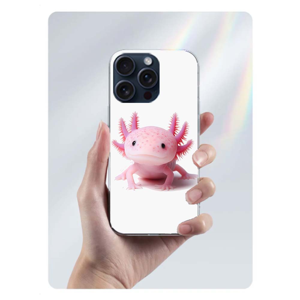 Uśmiechnięta Salamandra Przezroczyste Etui Na Telefon Dla Iphone 17 Air 16 Pro Max 15 Pro 14 Plus 17E 16E 11 13 12 Mini Etui Pokrowce Fundas Cell TP