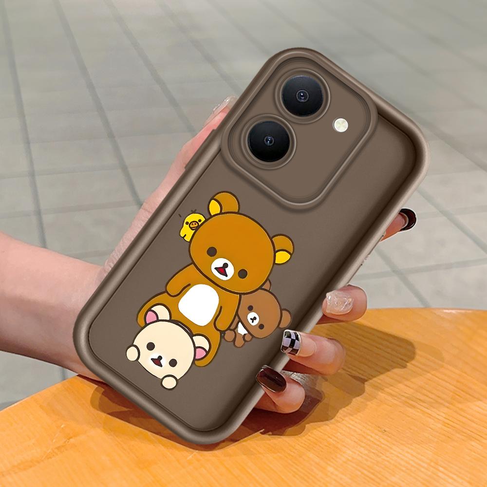 Soft Silicone Square Ladder Printing Pattern Phone Casing Full Cover Camera Shockproof Protection Rubber Case for Vivo