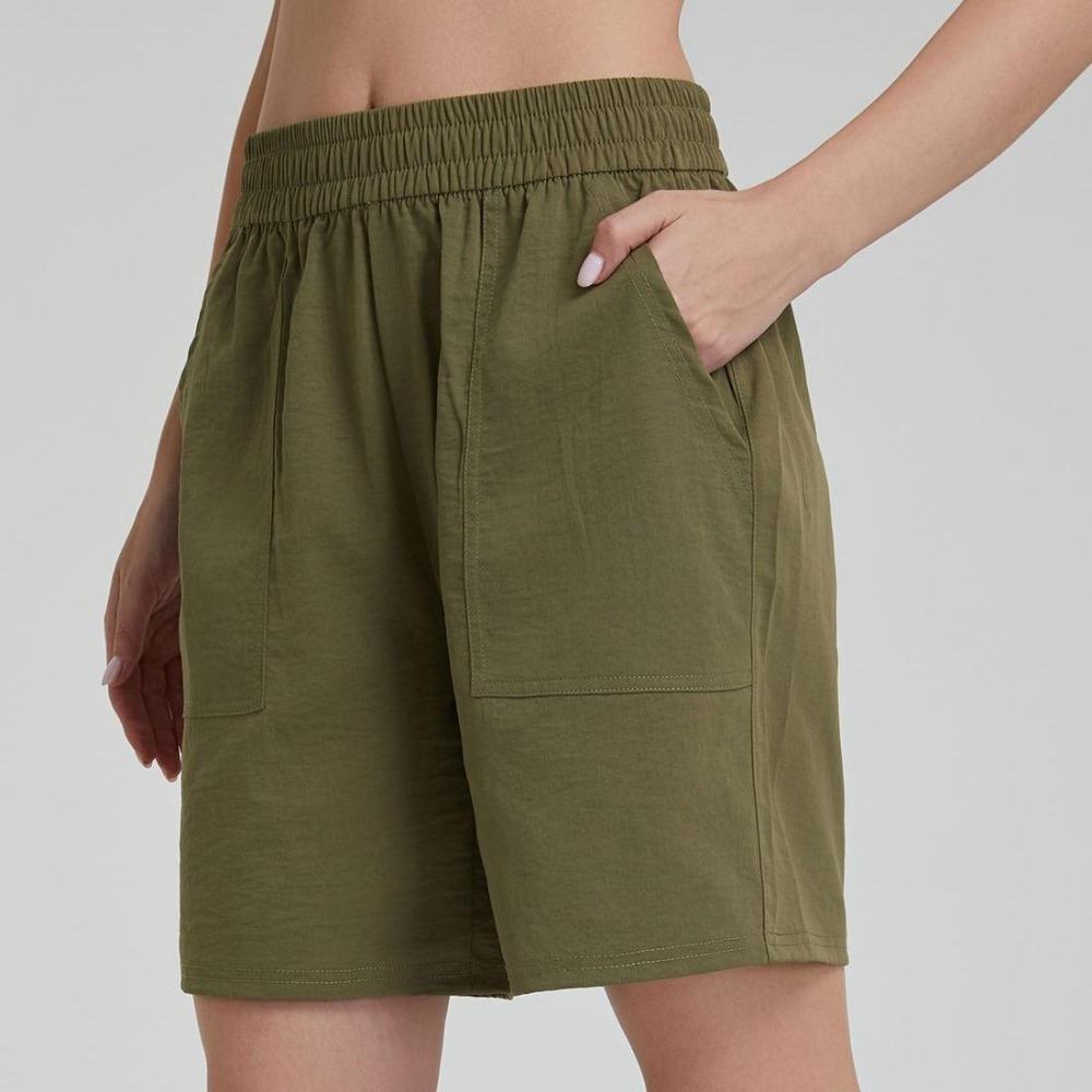 Women's High-waisted Wide-leg Sports Shorts Loose Quick-drying Capri Shorts Fitness Breathable Outerwear Yoga Shorts